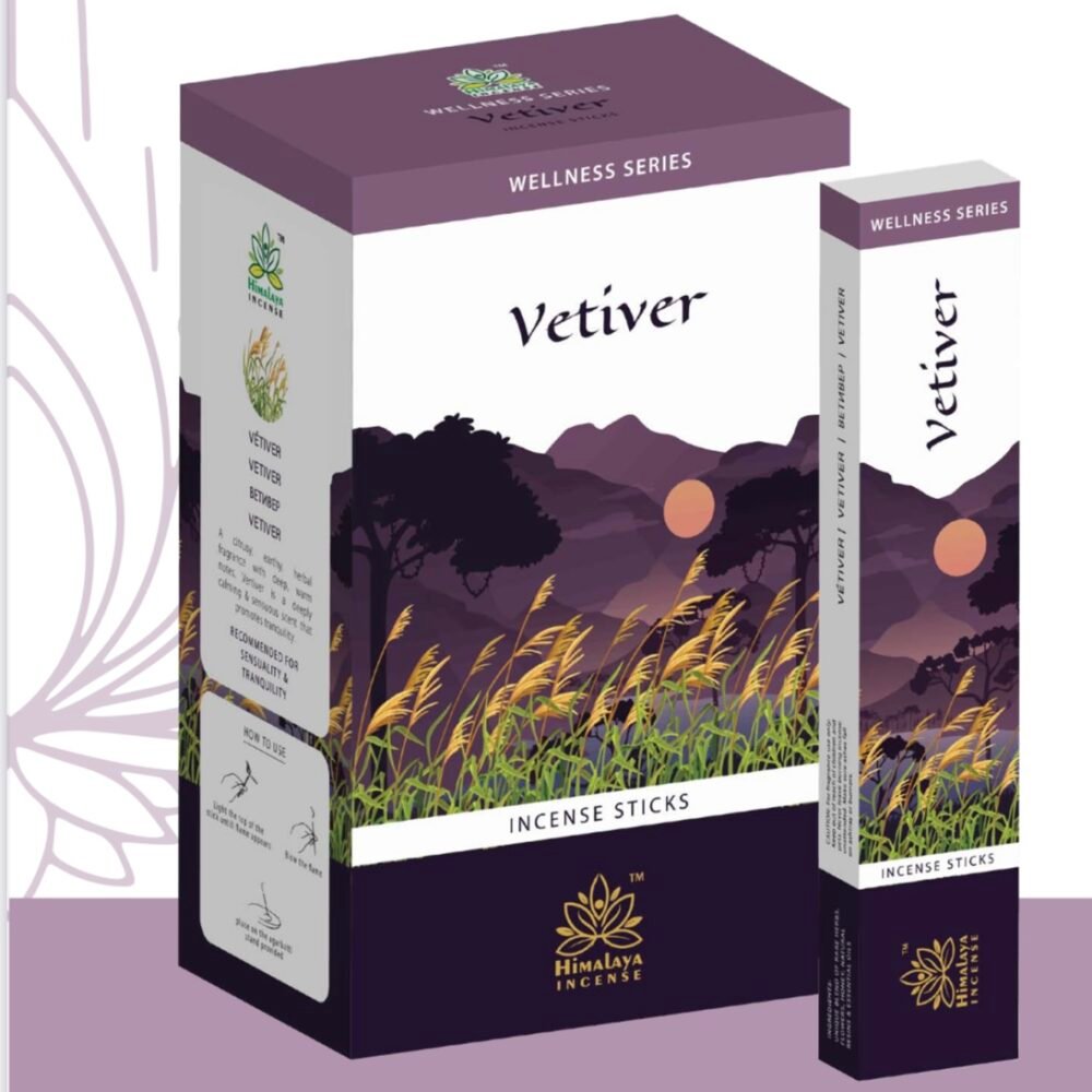 Himalaya Vetiver Incense Sticks 15gm ( Made From Essential Oils )