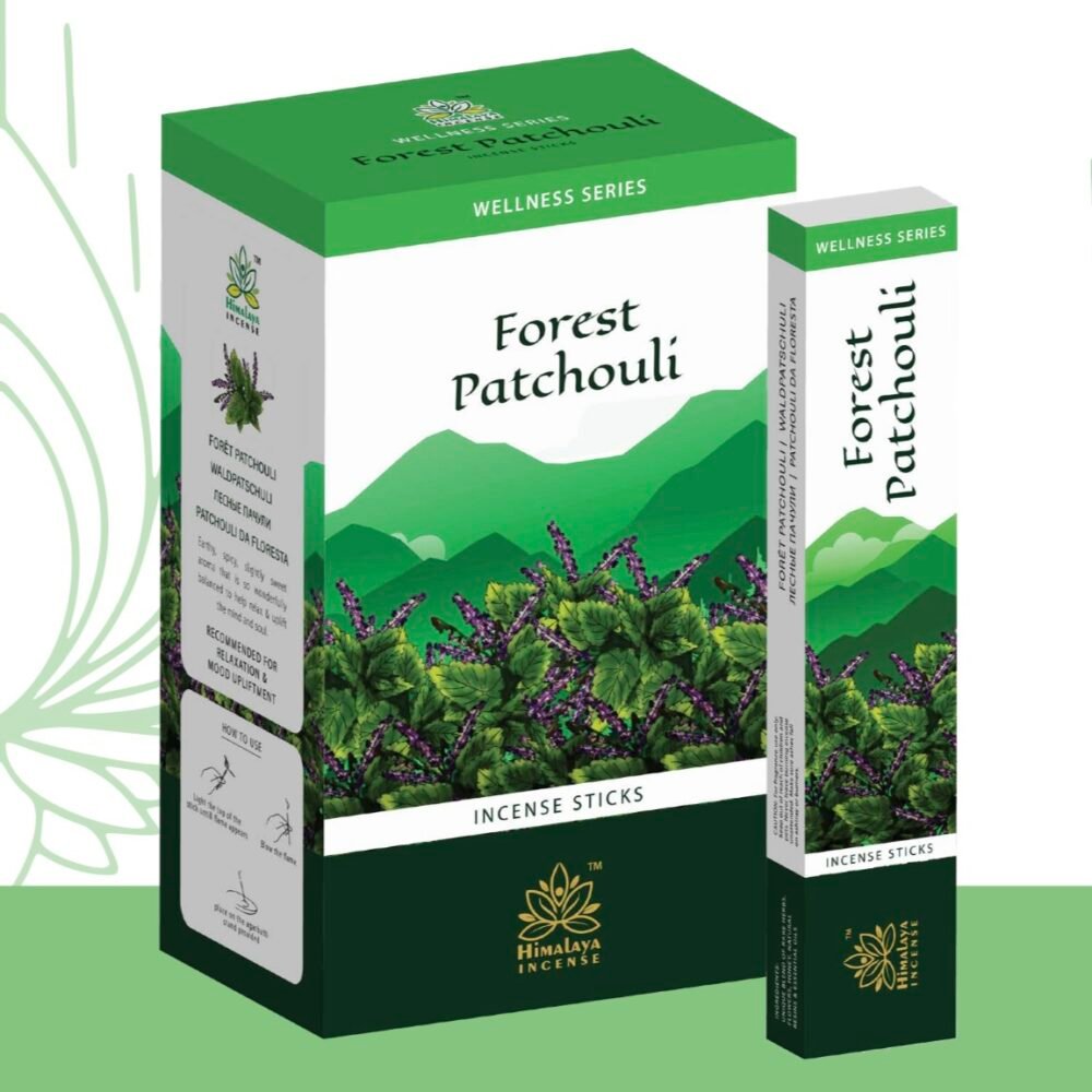 Himalaya Forest Patchouli Incense Sticks 15gm ( Made From Essential Oils )