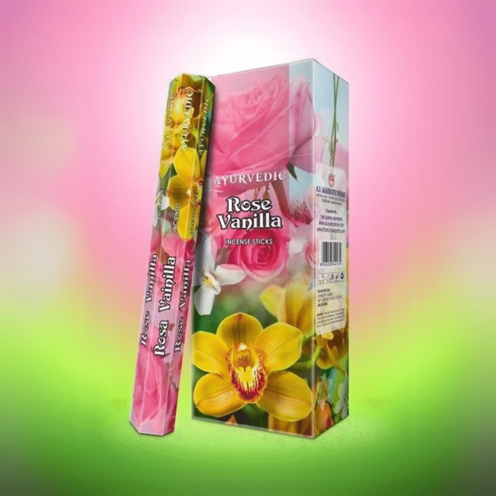 Ayurvedic Rose Vanilla Incense Sticks