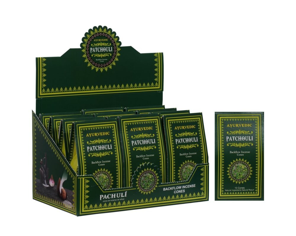Ayurvedic Patchouli Backflow Incense Cones
