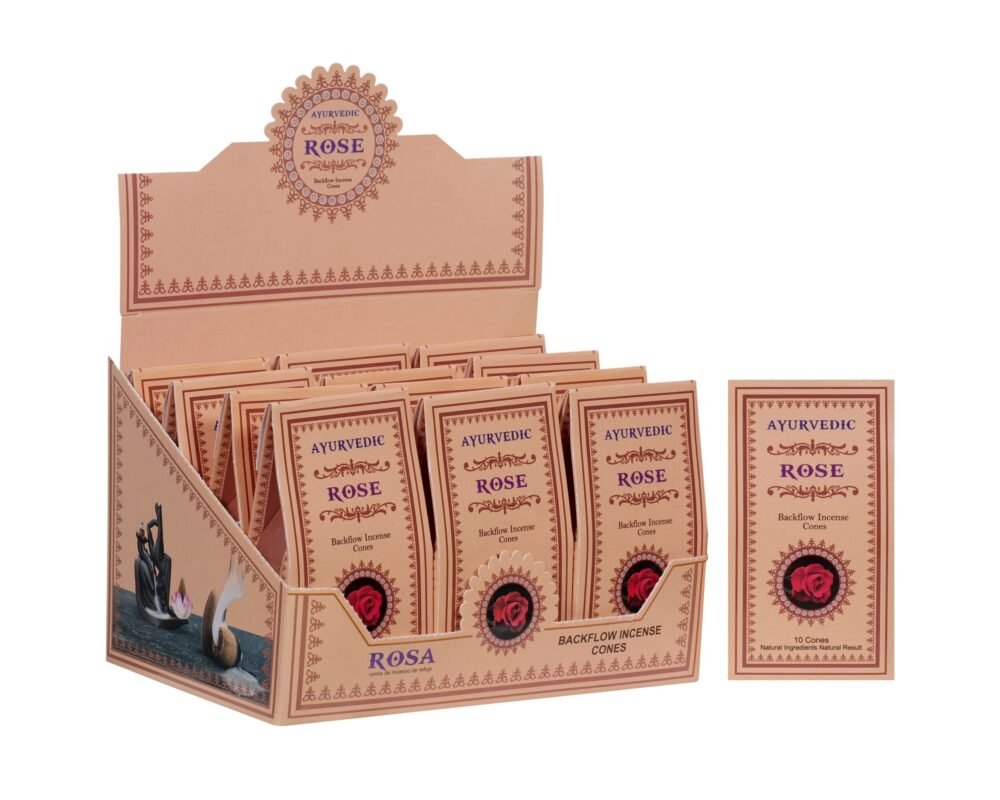 Ayurvedic Rose Backflow Incense Cones