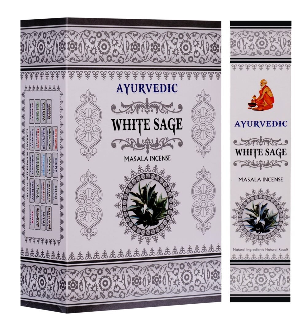 Ayurvedic White Sage Backflow Incense Cones