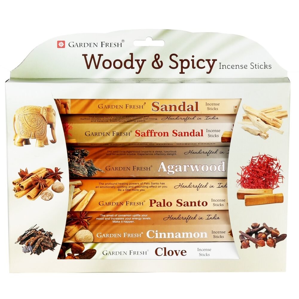 Garden Fresh Woody & Spicy Hexa Collection Incense Sticks