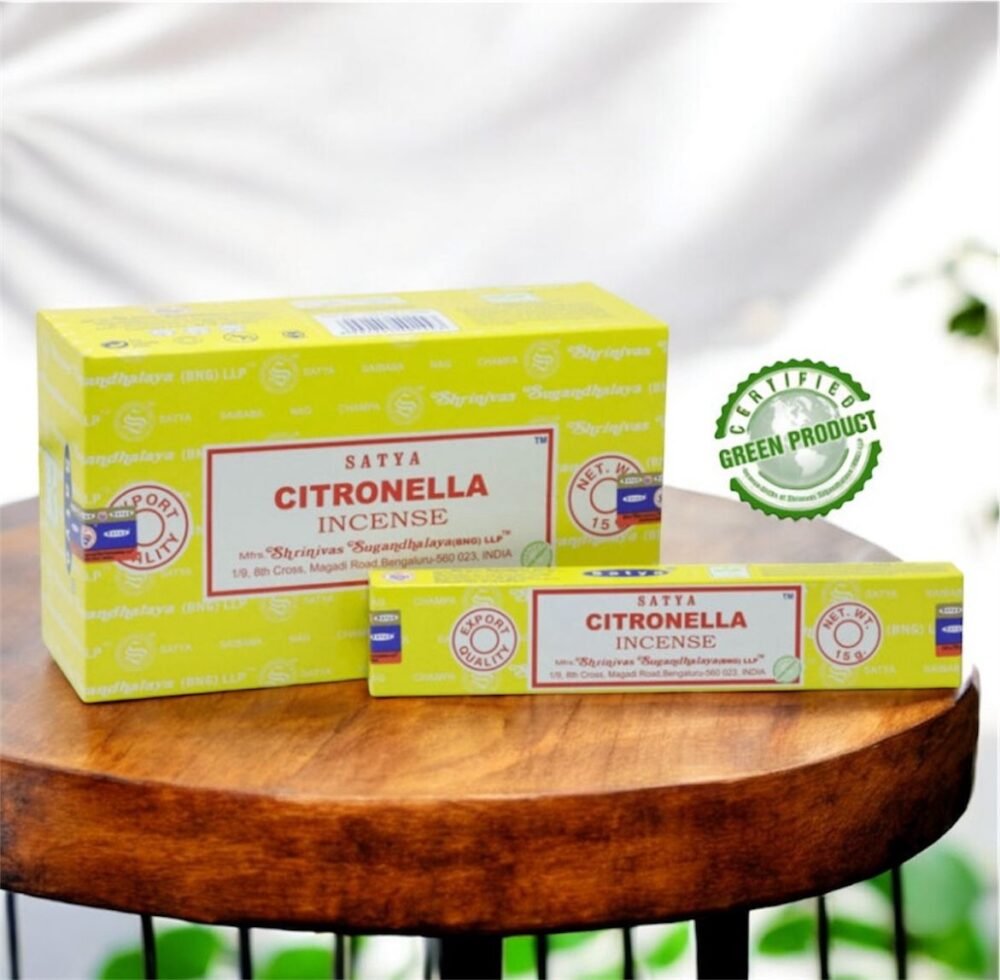 Satya Citronella Incense Sticks 15Gm x 12 Packs | Master Case: 50 Dozen