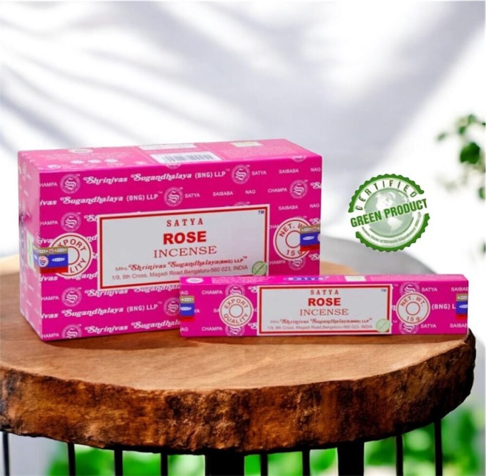 Satya Rose Incense Sticks 15Gm x 12 Packs | Master Case: 50 Dozen