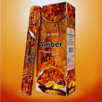 Ayurvedic Amber 20 Sticks x 6 Packs | Case Packing : 50 Boxes