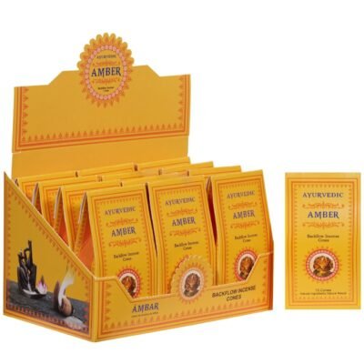 Ayurvedic Amber Backflow Cones (10 Cones x 12 Packs ) | Case Packing : 36 Dozen