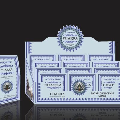 Ayurvedic Chakra Backflow Cones (10 Cones x 12 Packs ) | Case Packing : 36 Dozen