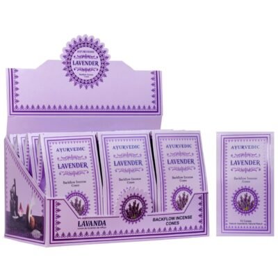 Ayurvedic Lavender Backflow Cones (10 Cones x 12 Packs ) | Case Packing : 36 Dozen