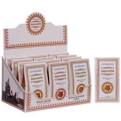 Ayurvedic Palo Santo Backflow Cones (10 Cones x 12 Packs ) | Case Packing : 36 Dozen