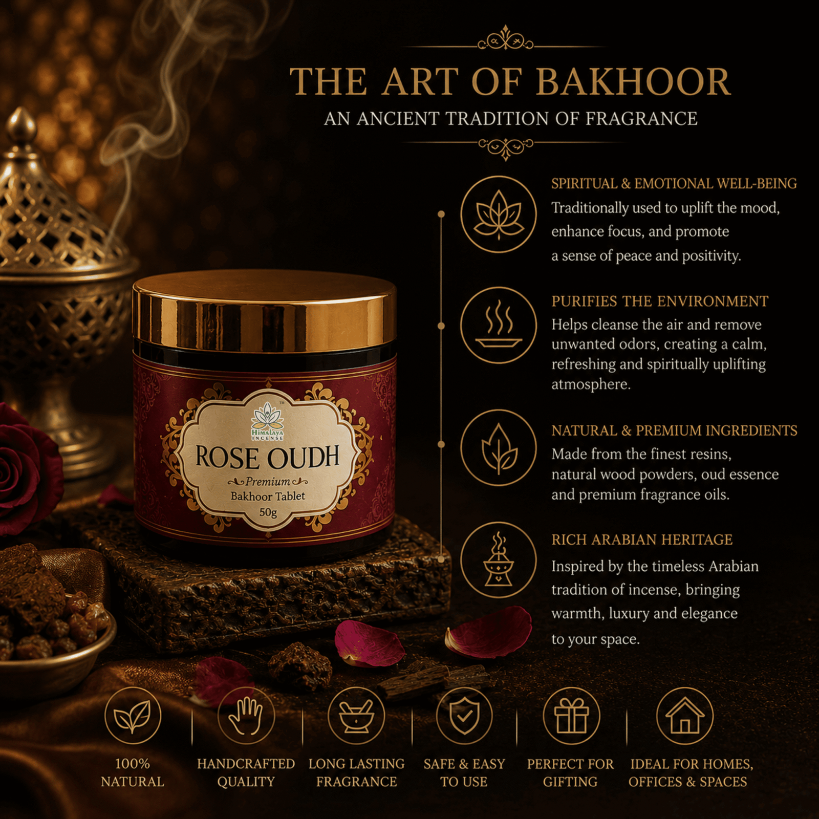 Rose Oudh Bakhoor Tablet Exporter From India | Bulk Supply & Wholesale - Image 3